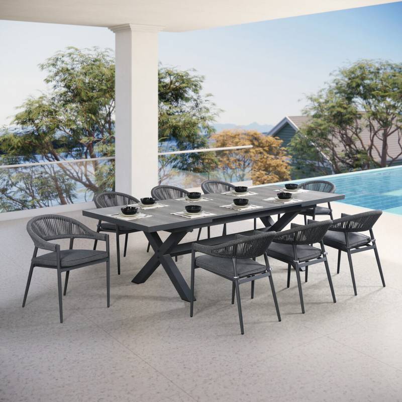 Outdoor Extension Dining Table Set